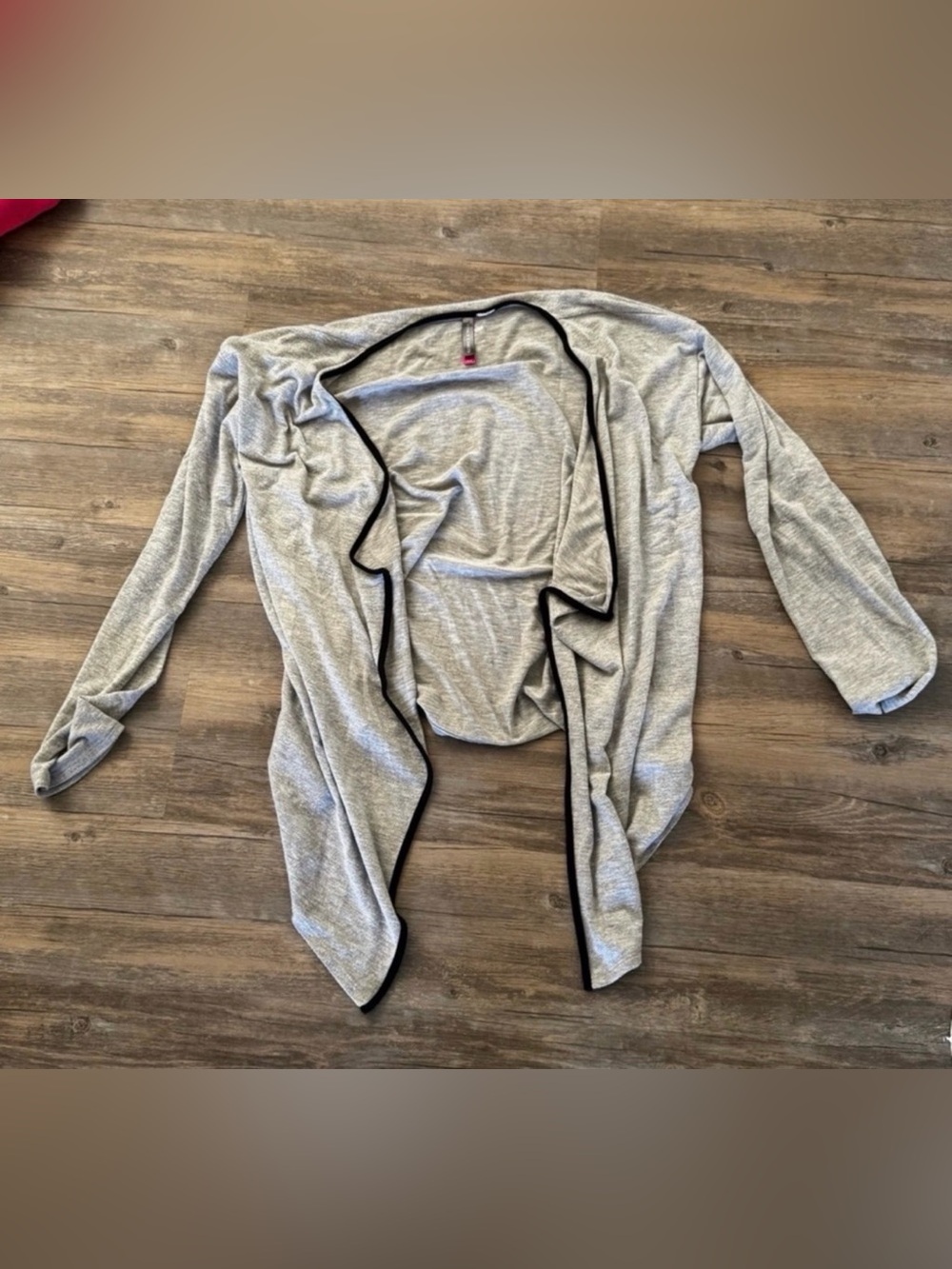 Vince Camuto lightweight waterfall open gray cardigan size medium